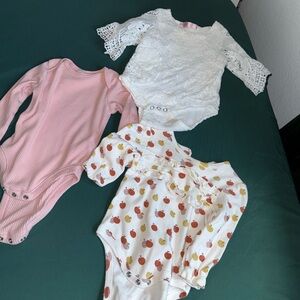 3-6 Month Long-Sleeve Onesies